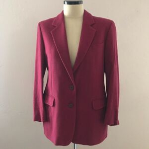 Corbin Ltd Cashmere Wool Blazer 12 Red